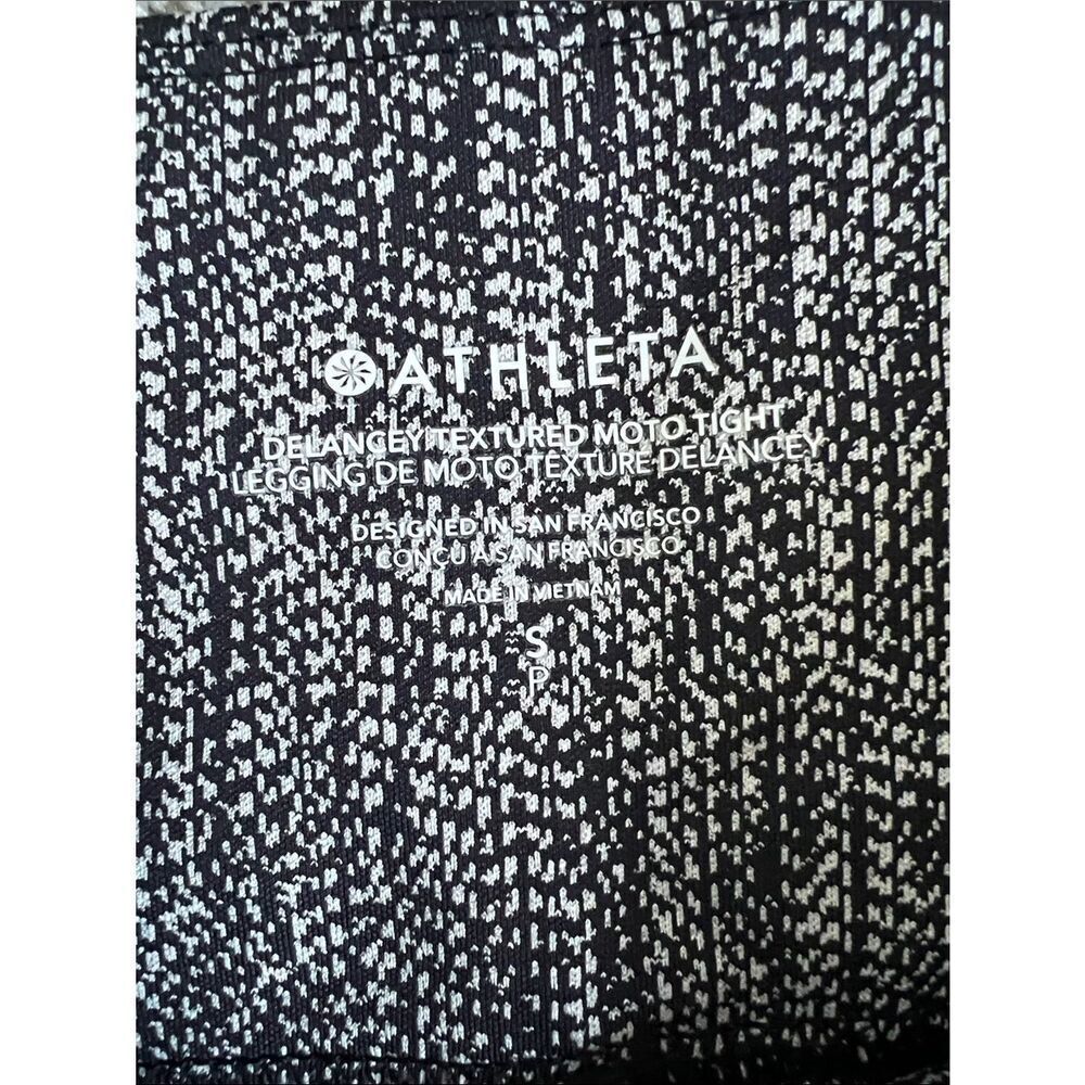 Like New! ATHLETA Delancey Textured Moto Tight Legging Braiden Black in S - Picture 10 of 16